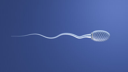 Single futuristic sperm, 3d rendering - AHUF00561