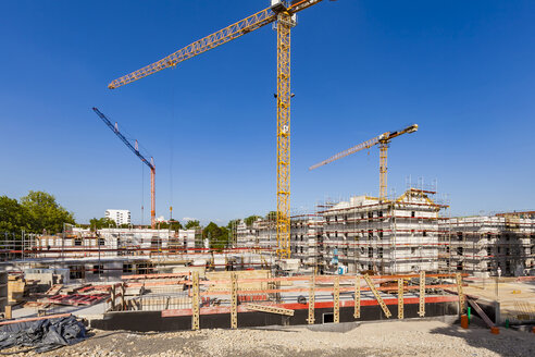 Deutschland, Stuttgart, Neubauten, Baustelle, Hausbau - WDF05046