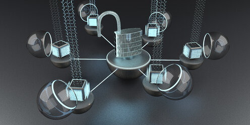 The data is unsecured and open, 3D Illustration - ALF00742