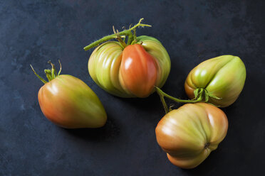 Vier Oxheart-Tomaten auf dunklem Grund - CSF29276
