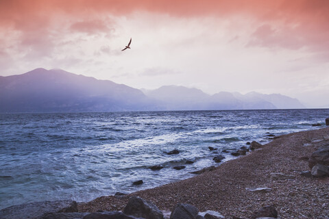 Italien, Venetien, Gardasee bei Brenzone, lizenzfreies Stockfoto