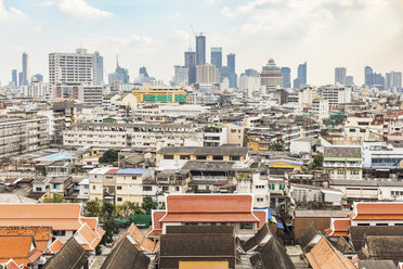 Thailand, Bangkok, Luftaufnahme der Stadt mit verschiedenen Bereichen - WPEF01348