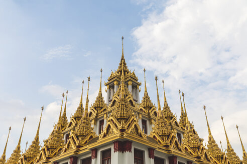 Thailand, Bangkok, Nahaufnahme des Loha Prasat-Tempels - WPEF01350