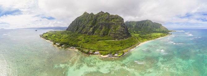 USA, Haswaii, Oahu, Ko'olau Range, Kualoa Point und China Man Hat Island - FOF10266