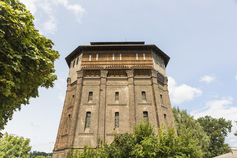 Österreich, Amstetten, Wasserturm am Bahnhof, lizenzfreies Stockfoto