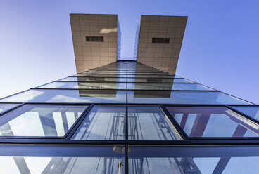 Germany, Cologne, part of facade of Crane House seen from below - JATF01118