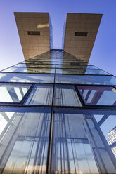 Germany, Cologne, part of facade of Crane House seen from below - JATF01119