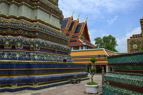Thailand, Bangkok, Wat Pho, Phra Mondop Temple stock photo