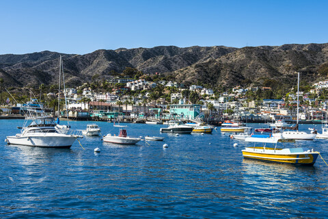 USA, Kalifornien, Kanalinseln, Santa Catalina Island, Bucht von Avalon,, lizenzfreies Stockfoto