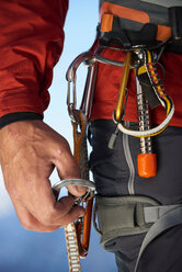 Safety harness worn by mountaineer - CUF48884