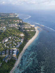 Indonesia, Bali, Aerial view of Hotel facility at Nusa Dua beach - KNTF02642