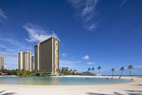 USA, Hawaii, Oahu, Honolulu, Waikiki Beach, Lagune Duke Kahanamoku - FOF10332