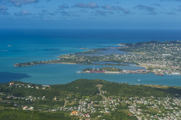 Karibik, Antillen, Luftaufnahme von Antigua - RUNF01156
