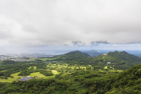 USA, Hawaii, Oahu, Kane'ohe, Blick vom Nu'uanu Pali Aussichtspunkt - FOF10344