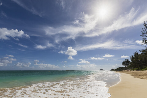 USA, Hawaii, Oahu, Kailua Bay, Kalama Beach, lizenzfreies Stockfoto