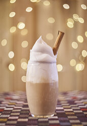 Coffee with cream with bokeh lights on the background - EPF00553