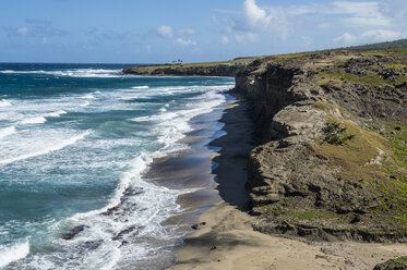 Karibik, Niederländische Antillen, St. Eustatius, Küste - RUNF01252