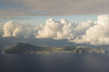 Karibik, Niederländische Antillen, St. Eustatius, Oranjestad, Luftaufnahme - RUNF01257