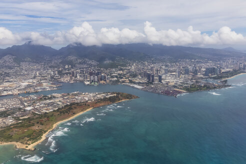 USA, Hawaii, Oahu, Honolulu, Waikiki Beach, Luftaufnahme - FOF10432