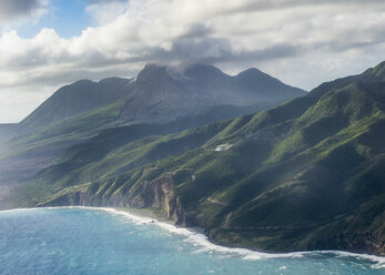 Britisches Überseeterritorium, Montserrat, Luftaufnahme der Insel - RUNF01279