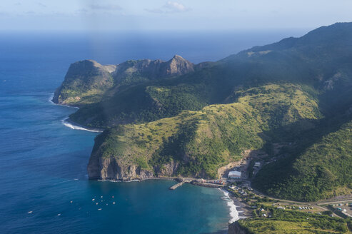 British Overseas Territory, Montserrat, Aerial view of island - RUNF01280