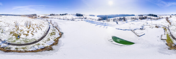 Deutschland, Baden-Württemberg, Aeriealansicht der Talsperre Aichstrut - STSF01840