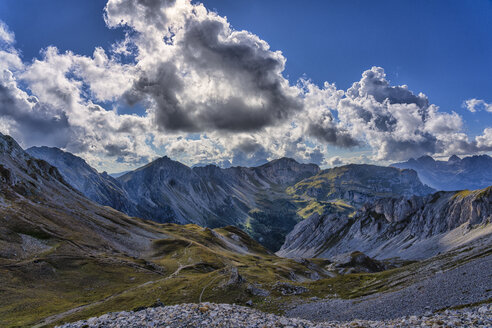 Italien, Venetien, Dolomiten, San Pellegrino Pass, Höhenweg Bepi Zac - LOMF00804