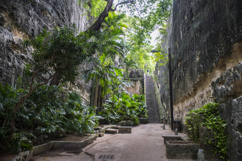 Bahamas, Nassau, Queen's Staircase, lizenzfreies Stockfoto