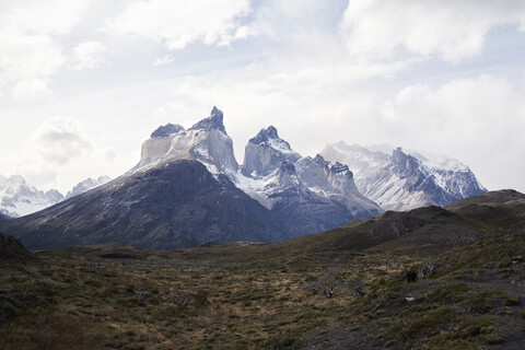 Chile, Patagonien, Landschaft des Nationalparks Torres del Paine, lizenzfreies Stockfoto