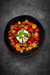 Schüssel mit Tomatensalat und Burrata - LVF07818