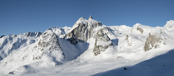 Schweiz, Grosser St. Bernhard Pass, Pain de Sucre, Mont Fourchon, Winterlandschaft in den Bergen - ALRF01397