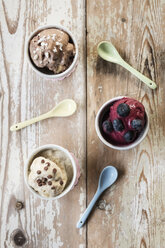 Different varieties of ice cream made of frozen bananas - EVGF03442