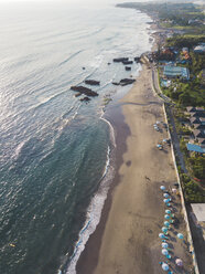 Indonesia, Bali, Aerial view of Batu Bolong beach - KNTF02681