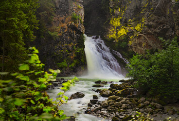 Italy, Trentino , Alto Adige, Aurina Valley, Campo Tures, Riva waterfalls in Summer - LOMF00847