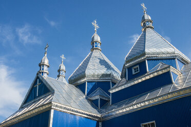Blue wooden church, near Buchach, Ukraine - RUNF01395