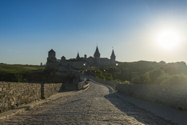 Kamianets-Podilskyi castle at sunset, Kamianets-Podilskyi, Ukraine - RUNF01406