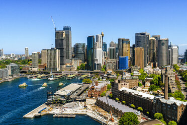 Australia, New South Wales, Sydney, Sydney skyline on a sunny day - KIJF02333