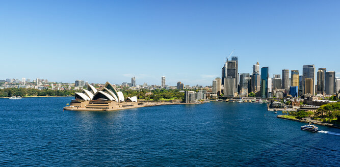 Australia, New South Wales, Sydney, Sydney landscape with The Opera and the financial district - KIJF02337