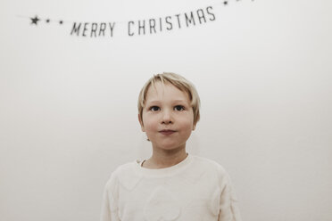 Blonde boy looking forward to Christmas - KMKF00768