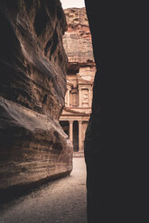 Al-Khazneh Seen through rock formations - CAVF62385