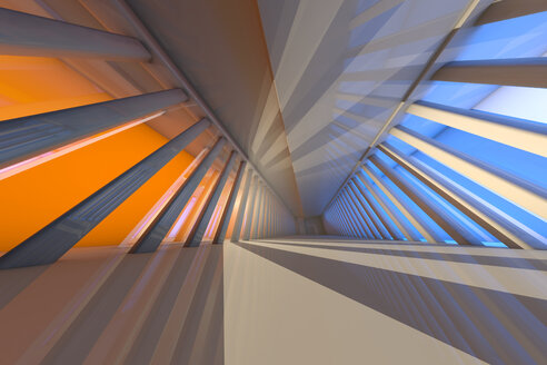 3D gerenderte Illustration, Architekturvisualisierung eines futuristischen Innenraums - SPCF00371