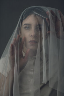 Melancholic woman under a veil - ALBF00763