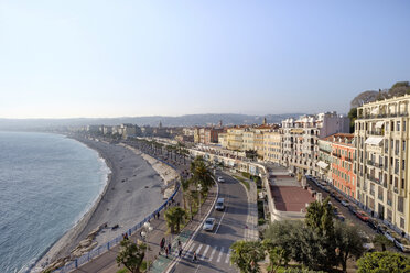 Frankreich, Provence-Alpes-Côte d'Azur, Nizza, Promenade des Anglais, Strand - HLF01145