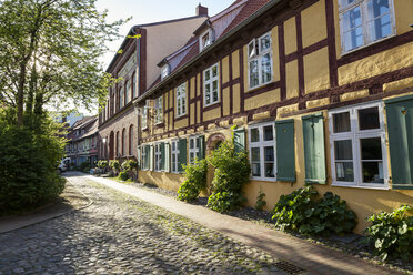 Germany, Mecklenburg-Western Pomerania, Stralsund, former Franciscan Monastery, half-timbered house - MAMF00500