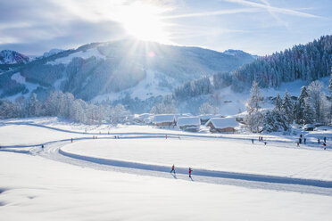 Austria, Salzburg State, Pongau, Wagrein in winter - HAMF00566