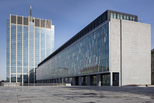 Belgium, Brussels, Place du Congres, modern office building - WIF03848