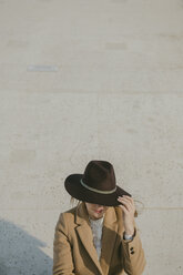 Young hipster woman with a hat - AHSF00048