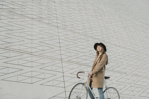 Young hipster woman on a bicycle - AHSF00052