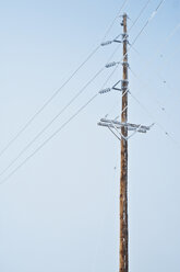 Strommast mit Frost bedeckt - MINF10599