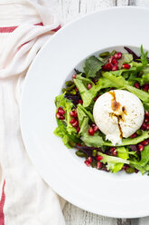 Oriental salad with mint, pistachios, pomegranate seeds and burrata - LVF07880